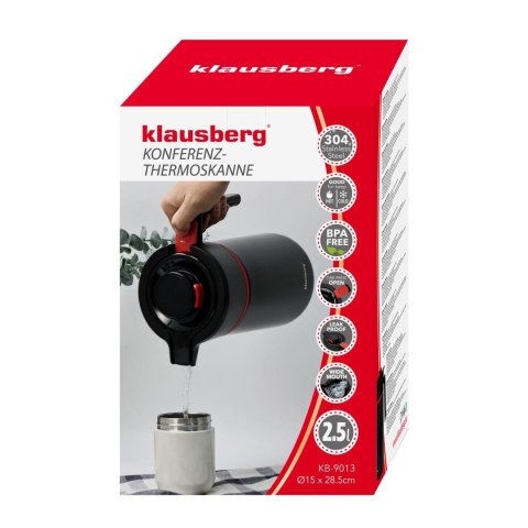 Termos konferencyjny 2,5l, stal 304, bpa-free, klausberg, kb-9013