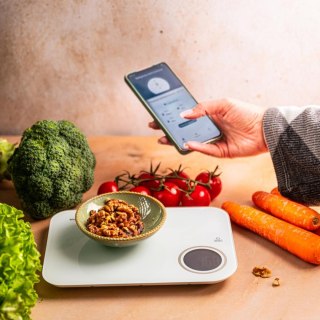 Waga kuchenna bluetooth, dietetyczna, 5 kg analiza kalorii szkło hartowane, klausberg