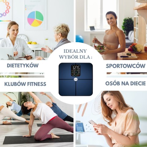 Waga łazienkowa smart analizator skład ciała 180kg analityczna inteligentna