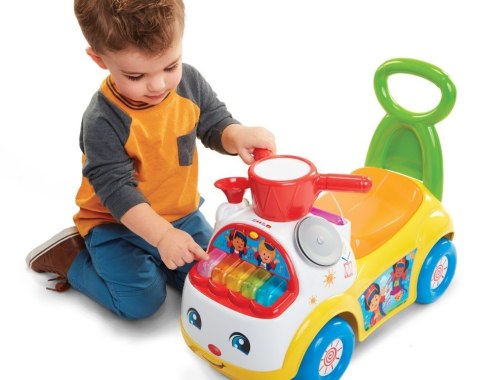 Fisher price jeździk muzyczna parada żółty