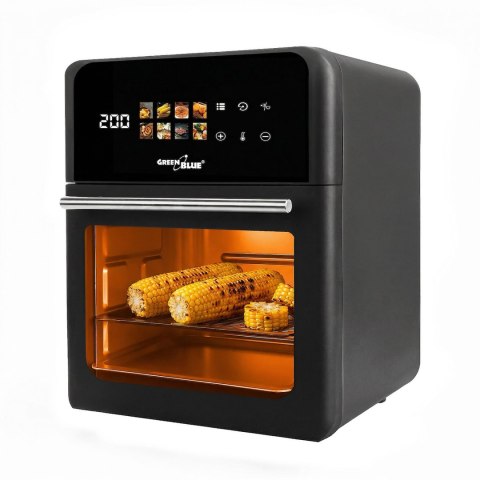 Frytkownica beztłuszczowa AIR FRYER GreenBlue, MOCNA 1800W, pojemność 10l, 8 programów, akcesoria, TIMER, GB950