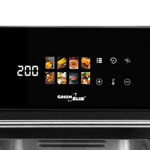 Frytkownica beztłuszczowa AIR FRYER GreenBlue, MOCNA 1800W, pojemność 10l, 8 programów, akcesoria, TIMER, GB950