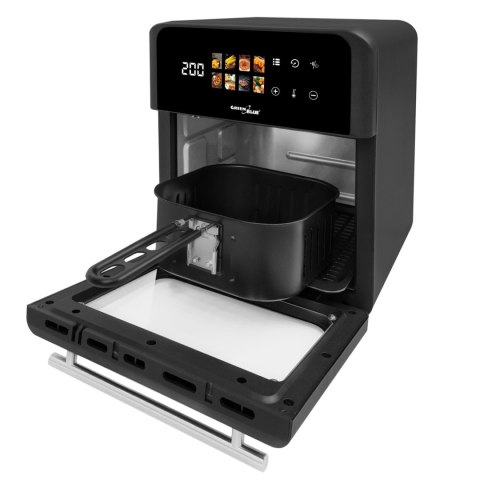 Frytkownica beztłuszczowa AIR FRYER GreenBlue, MOCNA 1800W, pojemność 10l, 8 programów, akcesoria, TIMER, GB950