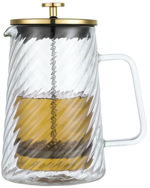 Zaparzacz tłokowy do kawy/herbaty, szkło, 1l, klausberg, kb-7767