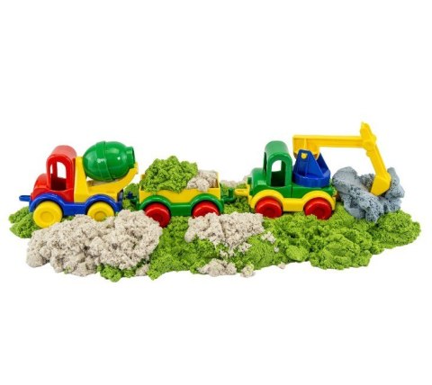 Zestaw piasek dynamiczny i fluffy - plac budowy