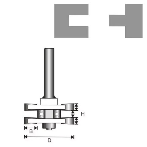 Frez poł."t"t8 41 h6,35 b9,5 mm