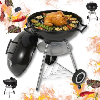 Grill węglowy ogrodowy, z pokrywą, na kółkach, kinghoff, kh-2033
