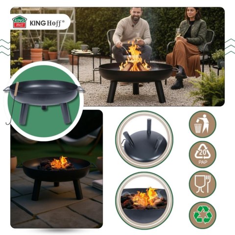 Palenisko ogrodowe, duże, 60cm, grill, ognisko, kinghoff, kh-2031