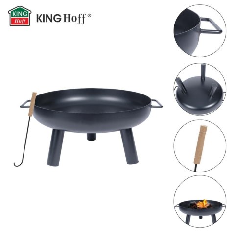Palenisko ogrodowe, duże, 60cm, grill, ognisko, kinghoff, kh-2031