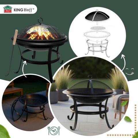 Palenisko ogrodowe, z pogrzebacz, grill, ognisko, 54,5cm, klausberg, kb-2030