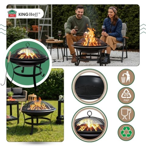 Palenisko ogrodowe, z pogrzebacz, grill, ognisko, 54,5cm, klausberg, kb-2030