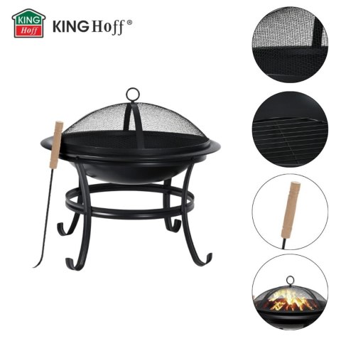 Palenisko ogrodowe, z pogrzebacz, grill, ognisko, 54,5cm, klausberg, kb-2030
