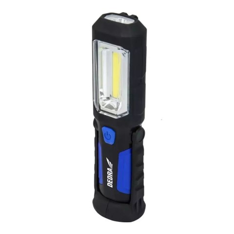 Latarka aku. 3w cob led + 1w led, zasilacz usb na 230v i 12v