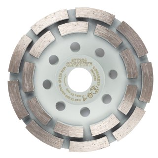 Tarcza diamentowa szlifierska, 2 segmenty, 125 x 22.2 mm, na sucho