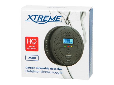 50-635# Detektor czujnik czadu xc80 lcd czarny 3xaa