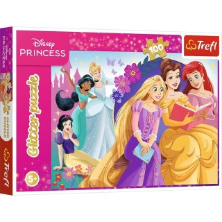 Puzzle - 100 Glitter - Blask magii przyjaźni - Disney Princess - Trefl 14834