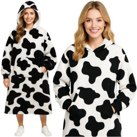 Bluza XXL - koc czarno-biały Ruhhy 26538