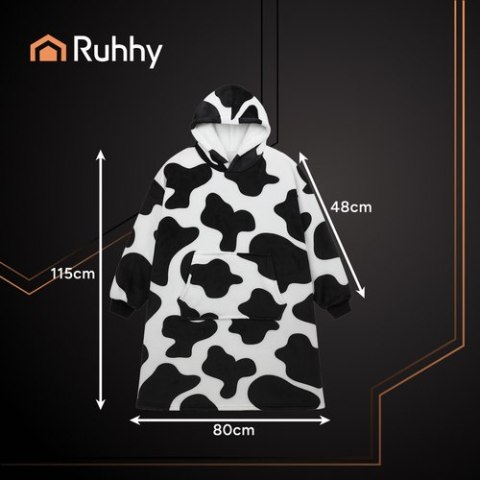 Bluza XXL - koc czarno-biały Ruhhy 26538