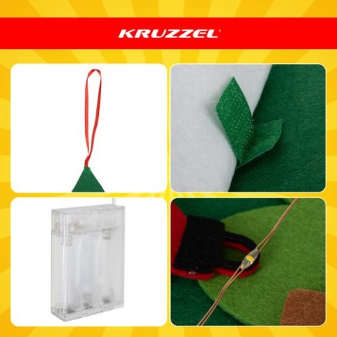 Choinka filcowa LED Kruzzel 26548