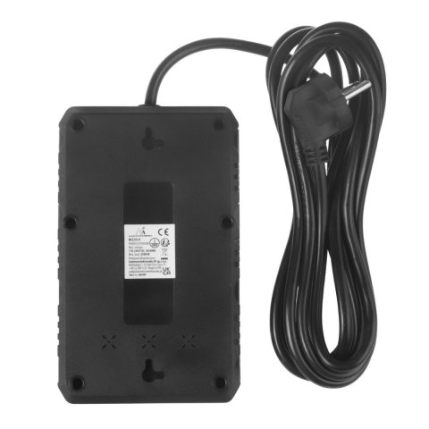 Listwa zasilająca Maclean, przedłużacz 4 gniazda + 3xUSB, 110-240V AC 50/60Hz, 2.1A max 2500W, 3m, czarna ,MCE393 B