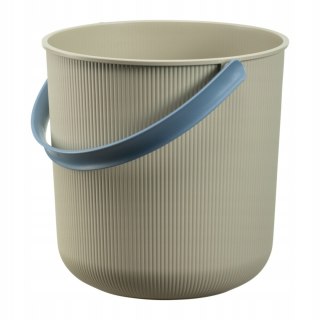 Wiadro z rączką Akita Plast Team, Kolor beżowy, Pojemność 10L, Średnica 24cm, Pokrywa sprzedawana oddzielnie, Materiał z recykli