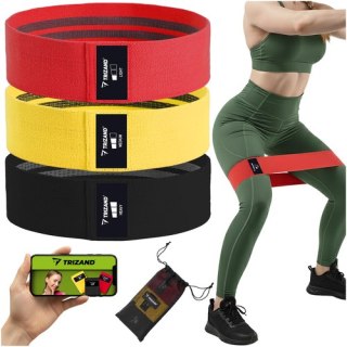 Zestaw gum do ćwiczeń mat. - 3szt. Trizand 25878
