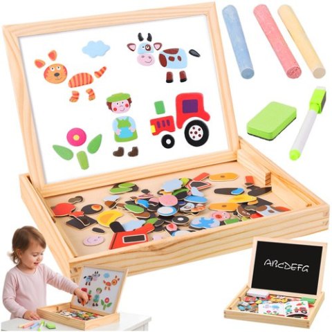 Tablica edukacyjna dwustronna Kruzzel 25637