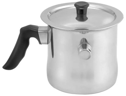 Garnek do mleka z pokrywka 1,5l, stal kinghoff