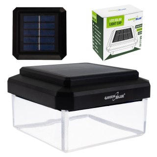 Lampa solarna LED na słupek GreenBlue, 100x100mm, daszek kopertowy, 3200K, GB128 WW