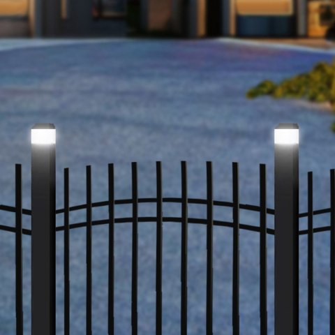 Lampa solarna LED na słupek GreenBlue, 100x100mm, daszek kopertowy, 3200K, GB128 WW