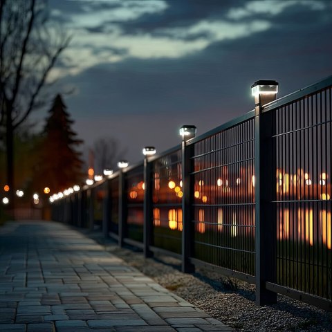 Lampa solarna LED na słupek GreenBlue, 100x100mm, daszek kopertowy, 3200K, GB128 WW