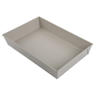 Forma prostokątna 36,5×24×6 cm, stal węglowa, powłoka marmurkowa nieprzywierająca, beżowa, kinghoff, kh-1975
