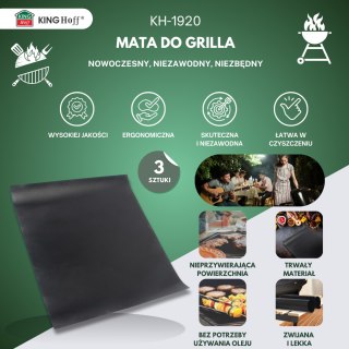 Mata do grillowania, zestaw 3szt, 40x33cm, kinghoff, kh-1920