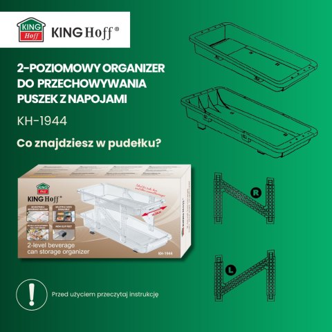 Organizer na puszki, 2-poziomowy, kinghoff, kh-1944