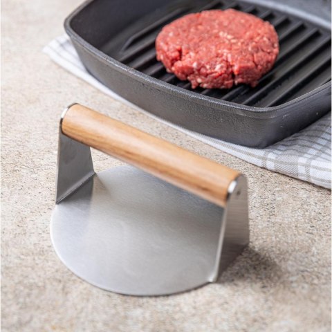 Praska dociskowa ze stali niedzewnej do mięsa na hamburgery śr. 14cm kinghoff kh-1878