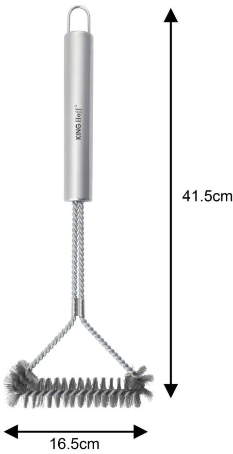 Szczotka do czyszczenia grilla, 41,5cm, stal nierdzewna, kinghoff, kh-1915