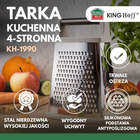 Tarka do warzyw, 4-stronna, stal nierdzewna, kinghoff, kh-1990