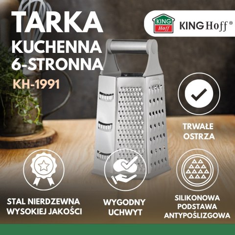 Tarka do warzyw, 4-stronna, stal nierdzewna, kinghoff, kh-1991