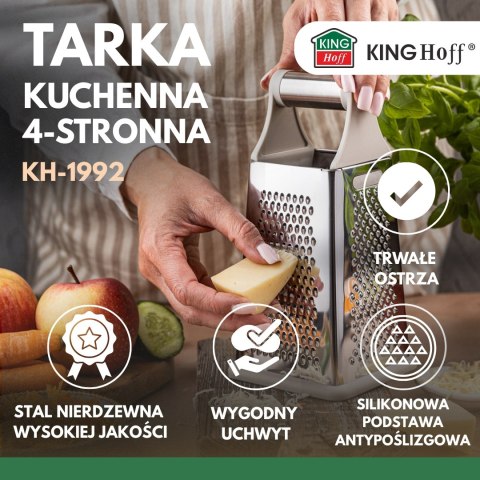 Tarka do warzyw, 4-stronna, stal nierdzewna, kinghoff, kh-1992