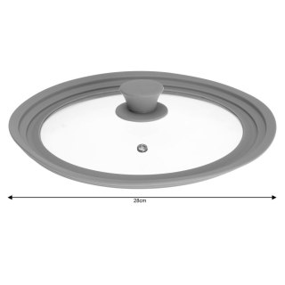 Uniwersalna pokrywa, szkło-silikon śr.24, 26, 28 cm kinghoff