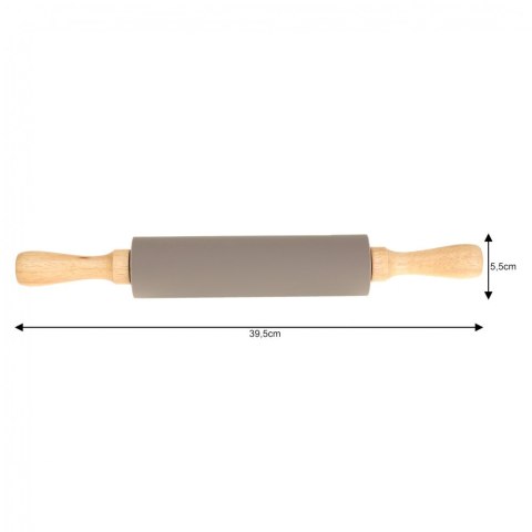 Wałek do ciasta, silikon, szary 39,5cm kinghoff