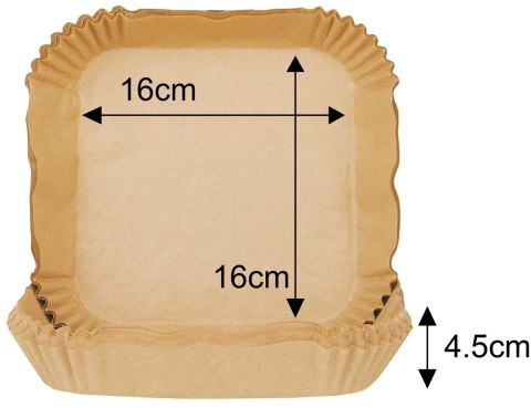 Wkład papierowy do pieczenia w frytkownicy 16x16cm klausberg kb-7781