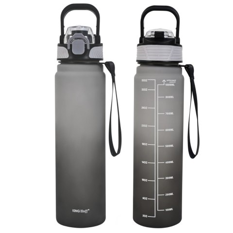 Butelka na wodę 1l, z blokadą, bpa-free, szczelna, kinghoff kh-2008