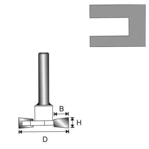 Frez rowkujący"t"t8 d32 h6,35 b9,4 mm