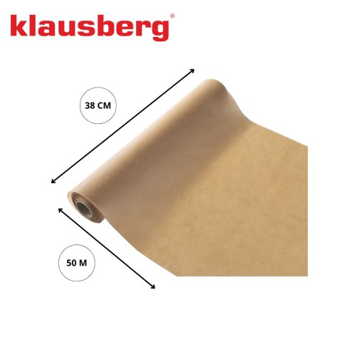 Papier pergaminowy do pieczenia, brązowy, 50m/38 cm, klausberg, kb-7904