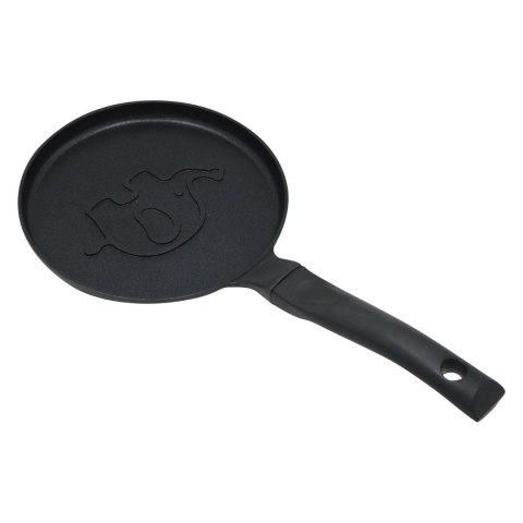 Patelnia do naleśników, wzór słonik, aluminiowa, nieprzywierająca powłoka, czarna, śr.18 cm, klausberg, kb-7974