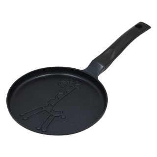 Patelnia do naleśników, wzór żyrafa, aluminiowa, nieprzywierająca powłoka, czarna, śr.18 cm, klausberg, kb-7975