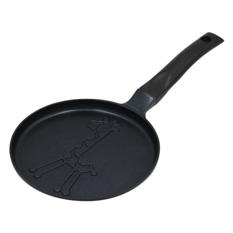 Patelnia do naleśników, wzór żyrafa, aluminiowa, nieprzywierająca powłoka, czarna, śr.18 cm, klausberg, kb-7975