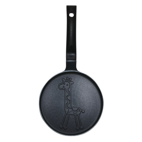 Patelnia do naleśników, wzór żyrafa, aluminiowa, nieprzywierająca powłoka, czarna, śr.18 cm, klausberg, kb-7975