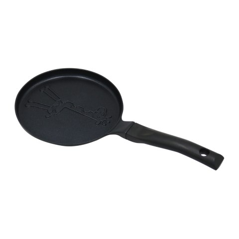 Patelnia do naleśników, wzór żyrafa, aluminiowa, nieprzywierająca powłoka, czarna, śr.18 cm, klausberg, kb-7975